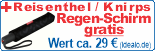 <u><b>nur solange Vorrat reicht - schnell zuschlagen</b>:</u><br>nur für kurze Zeit: Sie bekommen zusätzlich zur hohen Prämie einen hochwertigen Knirps/Reisenthel Schirm pocket classic mixed dots red <b>i.W.v. ca. 29 €</b> (idealo.de) geschenkt.<br>Unsere Redaktion hat vorab ein Muster bekommen. Der Schirm ist sehr hochwertig und top verarbeitet wie man es von Knirps auch erwarten kann. Info Praemie Geschenk